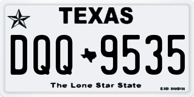 TX license plate DQQ9535
