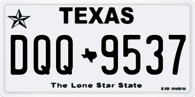 TX license plate DQQ9537