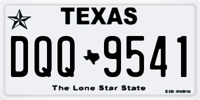 TX license plate DQQ9541