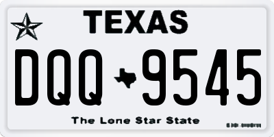TX license plate DQQ9545