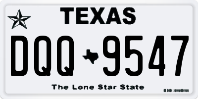 TX license plate DQQ9547