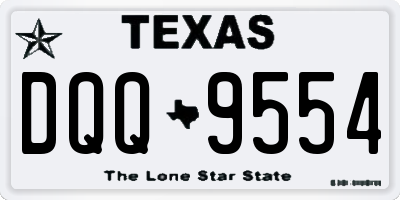 TX license plate DQQ9554