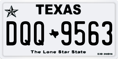 TX license plate DQQ9563