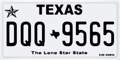 TX license plate DQQ9565