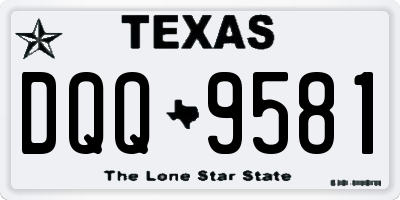 TX license plate DQQ9581