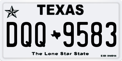 TX license plate DQQ9583