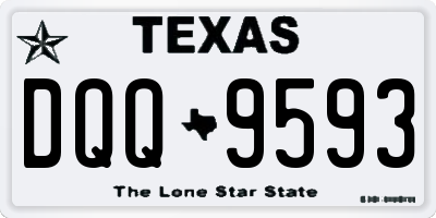TX license plate DQQ9593