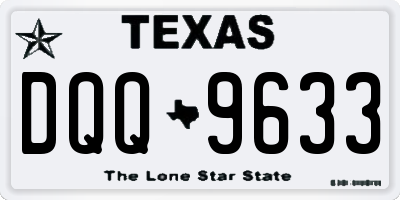 TX license plate DQQ9633