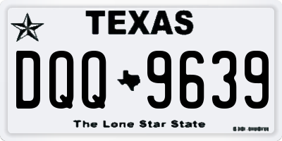 TX license plate DQQ9639