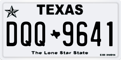 TX license plate DQQ9641