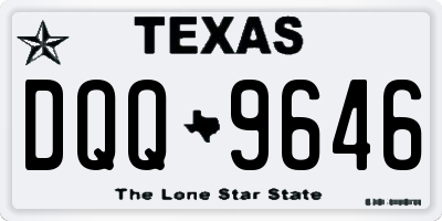 TX license plate DQQ9646