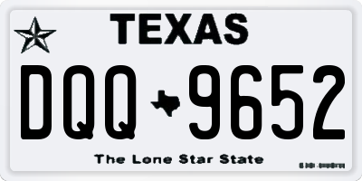 TX license plate DQQ9652
