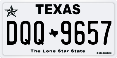 TX license plate DQQ9657