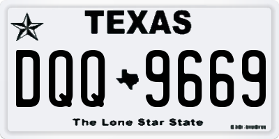 TX license plate DQQ9669