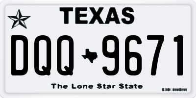TX license plate DQQ9671