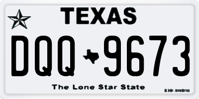 TX license plate DQQ9673