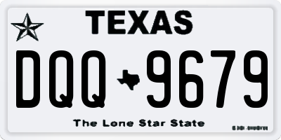 TX license plate DQQ9679