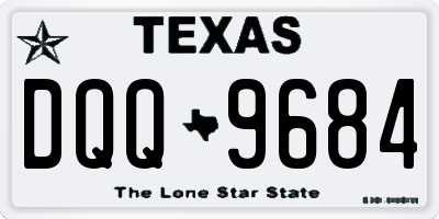 TX license plate DQQ9684