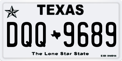 TX license plate DQQ9689