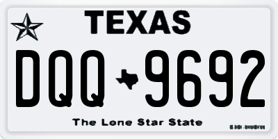 TX license plate DQQ9692