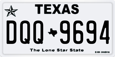 TX license plate DQQ9694