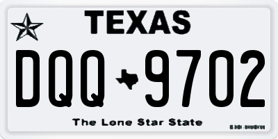 TX license plate DQQ9702