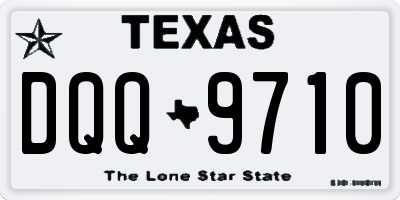 TX license plate DQQ9710