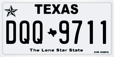 TX license plate DQQ9711