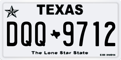 TX license plate DQQ9712