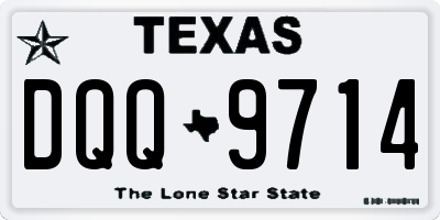 TX license plate DQQ9714