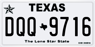 TX license plate DQQ9716