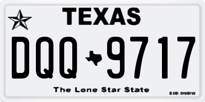 TX license plate DQQ9717