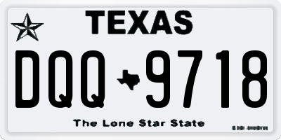 TX license plate DQQ9718