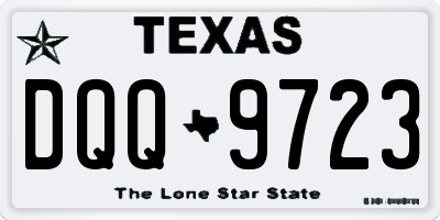TX license plate DQQ9723