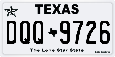 TX license plate DQQ9726