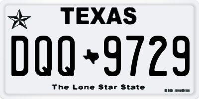 TX license plate DQQ9729