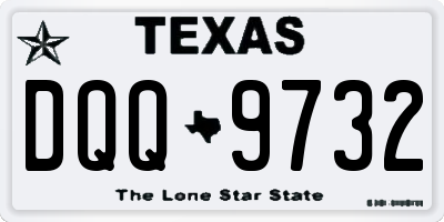 TX license plate DQQ9732