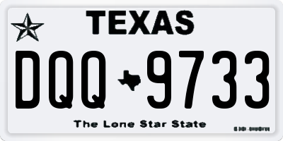 TX license plate DQQ9733