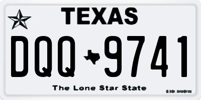 TX license plate DQQ9741