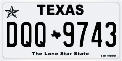 TX license plate DQQ9743