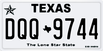 TX license plate DQQ9744