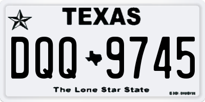 TX license plate DQQ9745