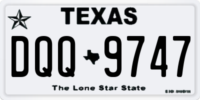 TX license plate DQQ9747