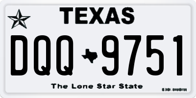 TX license plate DQQ9751