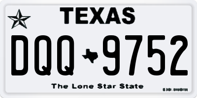 TX license plate DQQ9752