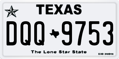 TX license plate DQQ9753