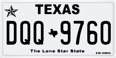 TX license plate DQQ9760