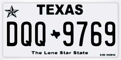 TX license plate DQQ9769