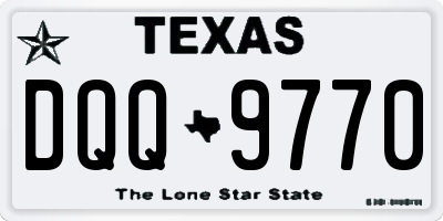 TX license plate DQQ9770