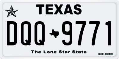 TX license plate DQQ9771